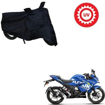 MMSSTAR Waterproof Two Wheeler Cover for Suzuki(Gixxer SF, Black)