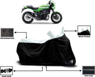 Amexride Two Wheeler Cover for Kawasaki(Z900 RS Cafe Racer, White)