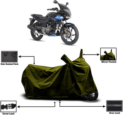 Amexride Two Wheeler Cover for Bajaj(Pulsar 220 BS6, Green)