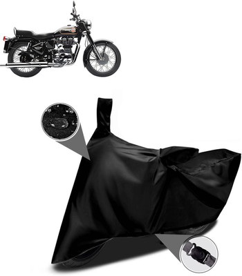 AutoGalaxy Waterproof Two Wheeler Cover for Royal Enfield(Bullet 350, Black)