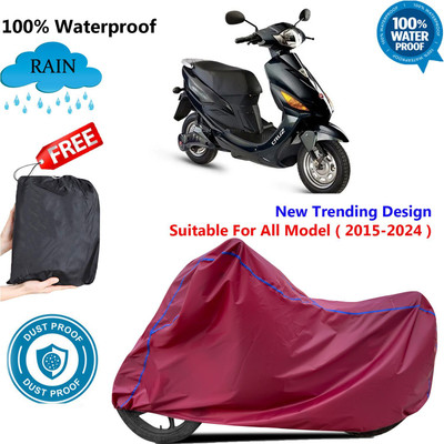 AUTOCAD Waterproof Two Wheeler Cover for Hero(Electric Cruz BS6, Maroon)