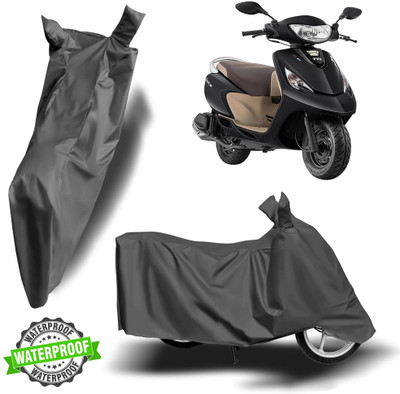 Autoinnovation Waterproof Two Wheeler Cover for TVS(Scooty Zest, Grey)