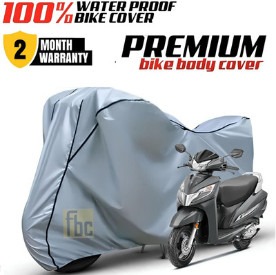 FBC Waterproof Two Wheeler Cover for Honda(Activa 125, Silver, Black)
