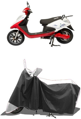 SUGASHRI Waterproof Two Wheeler Cover for Ampere(V 48, White, Black)