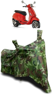 ATBROTHERS Waterproof Two Wheeler Cover for Vespa(Piaggio Elettrica, Multicolor, Green)