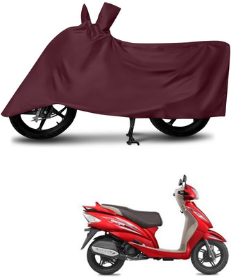KEDIT Two Wheeler Cover for TVS(Wego, Maroon)
