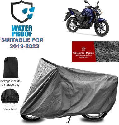 GOSHIV-car and bike accessories Waterproof Two Wheeler Cover for Yamaha(FZ-FI BS6, Grey)