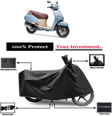 KEDIT Two Wheeler Cover for TVS(Jupiter Grande, Black)
