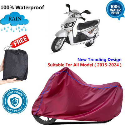AutoGalaxy Waterproof Two Wheeler Cover for Mahindra(Gusto, Maroon)