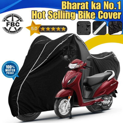 FBC Waterproof Two Wheeler Cover for Honda(Activa 6G, Black, White)