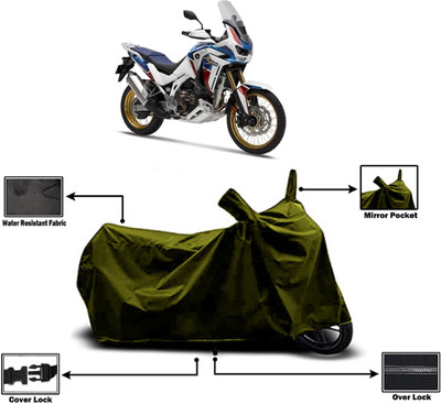 Amexride Two Wheeler Cover for Honda(CRF1000L Africa Twin, Green)