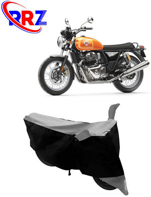 RRZ Waterproof Two Wheeler Cover for Royal Enfield(Interceptor 650, Black, Grey)