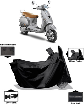 Amexride Two Wheeler Cover for Vespa(Vespa VXL 150, Black)