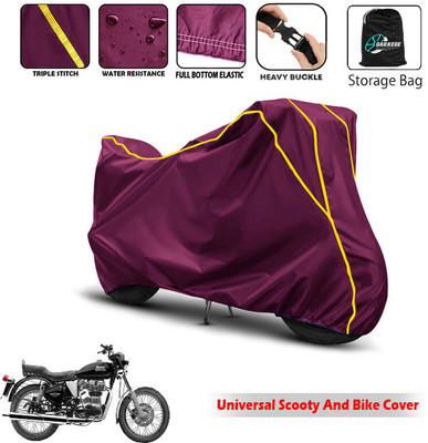 AUTOBIRSA Two Wheeler Cover for Royal Enfield(Bullet Electra Twinspark, Maroon)