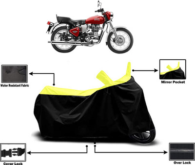 Amexride Two Wheeler Cover for Royal Enfield(Electra 4S, Yellow)