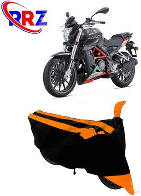 RRZ Waterproof Two Wheeler Cover for Benelli(TNT 25, Black, Orange)