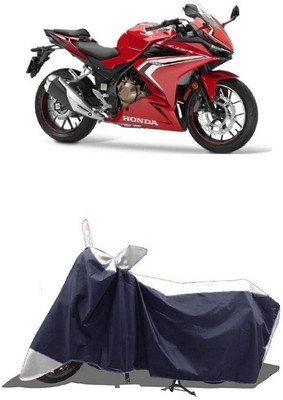 SUGASHRI Waterproof Two Wheeler Cover for Royal Enfield(Bullet 350 New BS6, White, Blue)