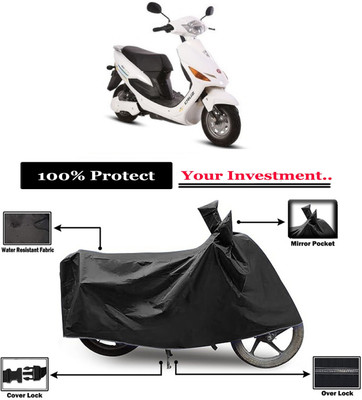 Amexride Two Wheeler Cover for Hero Electric(Electric Cruz BS6, Black)