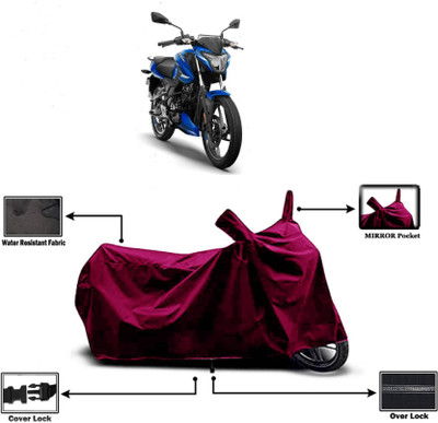 KEDIT Two Wheeler Cover for Bajaj(Pulsar NS 160, Maroon)