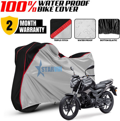 Starvin Waterproof Two Wheeler Cover for TVS(Raider, Silver, Black)