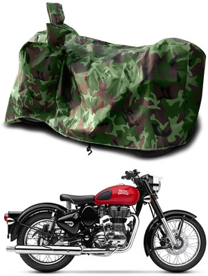 CARFAB Waterproof Two Wheeler Cover for Royal Enfield(Bullet 350 Twinspark, Green)