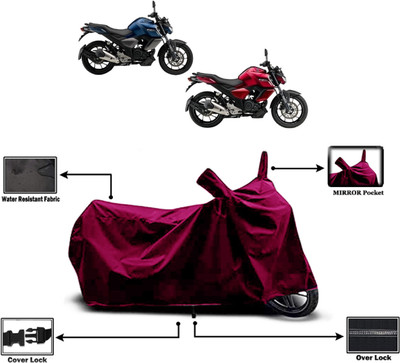 Amexride Two Wheeler Cover for Yamaha(FZS-FI V3 BS6, Maroon)