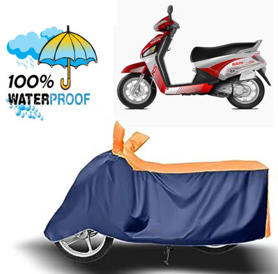 ROYAL AUTO MART Waterproof Two Wheeler Cover for Mahindra(Gusto 125, Blue, Orange)