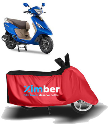 AutoRash Two Wheeler Cover for TVS(Zest, Red, Black)