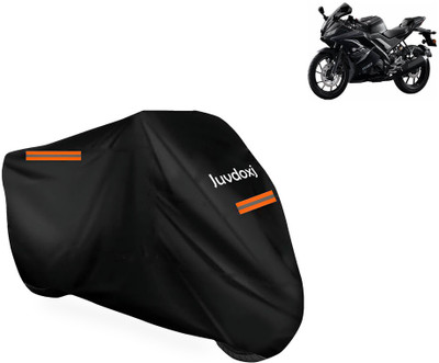 Juvdoxj Waterproof Two Wheeler Cover for Yamaha(YZF R15 BS6, Black)