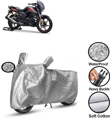 CODOKI Waterproof Two Wheeler Cover for TVS(Apache RTR 180, Silver)