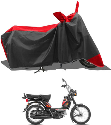 KEDIT Two Wheeler Cover for TVS(XL 100, Red)