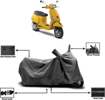 Amexride Two Wheeler Cover for Piaggio(Vespa SXL 150, Grey)