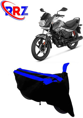RRZ Waterproof Two Wheeler Cover for Hero(Passion Pro i3S, Black, Blue)