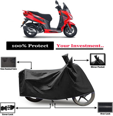 Amexride Two Wheeler Cover for Aprilia(SXR 160, Black)