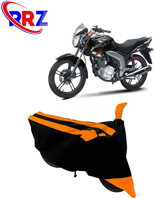 RRZ Waterproof Two Wheeler Cover for Suzuki(GSX, Black, Orange)