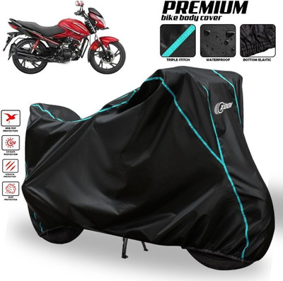 xodi Waterproof Two Wheeler Cover for Hero(Glamour i3s, Black, Blue, Multicolor)