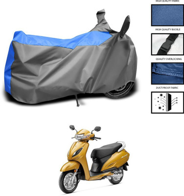 DeepShakshi AUTOMOTIVE Two Wheeler Cover for Honda(Activa 6G, Grey, Blue)