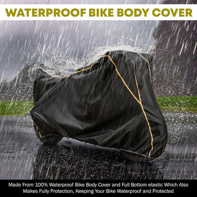 KroniX Waterproof Two Wheeler Cover for Honda(SP 125, Black, Yellow)