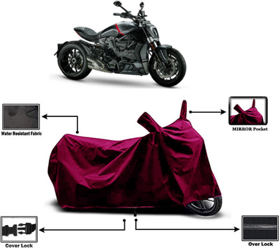Amexride Two Wheeler Cover for Ducati(XDiavel, Maroon)