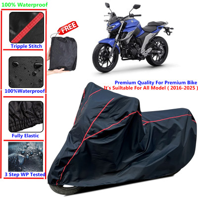 SThanaveX Waterproof Two Wheeler Cover for Yamaha(Fazer-250 BS6, Black)