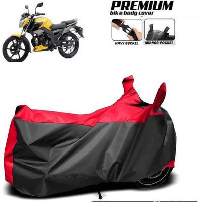 RAAMKM Waterproof Two Wheeler Cover for TVS(Raider, Red)