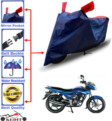 KEDIT Two Wheeler Cover for Bajaj(XCD 125cc, Red, Blue)