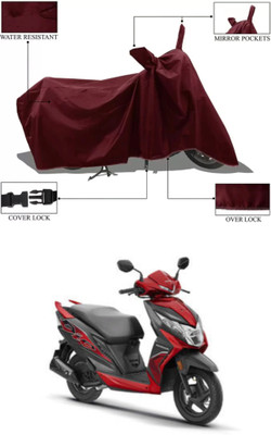 RAQTRO Waterproof Two Wheeler Cover for Honda(Dio, Maroon)