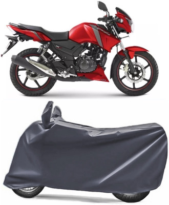 V VINTON Two Wheeler Cover for TVS(Apache RTR 160, Grey)