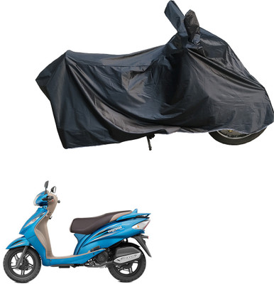 Motodreka Waterproof Two Wheeler Cover for TVS(Wego, Black)