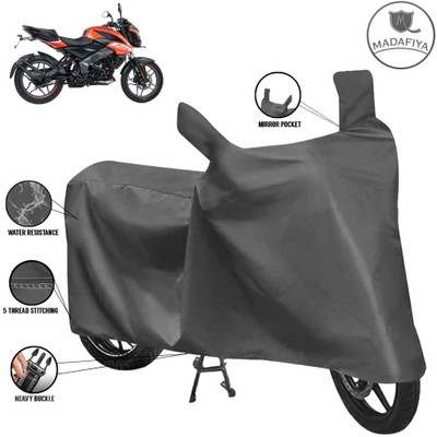 MADAFIYA Waterproof Two Wheeler Cover for Bajaj(Pulsar NS125, Grey)