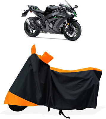 Tricway Two Wheeler Cover for Kawasaki(Ninja ZX-10R SE BS6, Orange)