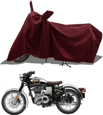 DeepShakshi AUTOMOTIVE Waterproof Two Wheeler Cover for Royal Enfield(Classic 500, Maroon)