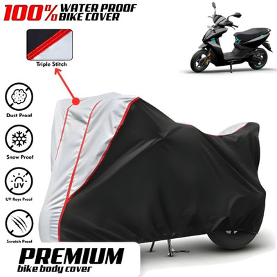 Mwiss Waterproof Two Wheeler Cover for Bajaj(450 X, Black, Silver)