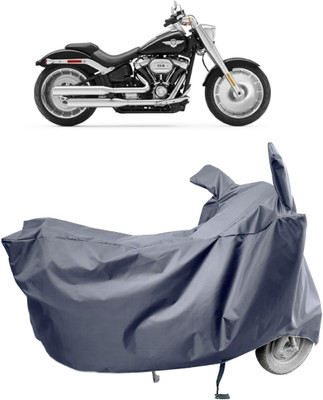 Amexride Two Wheeler Cover for Harley Davidson(Fat Boy, Grey)